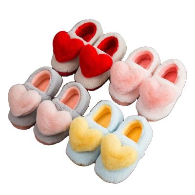 China Lightweight Premium Plush Child Soft Cartoon Slippers Warm Winter House Shoes for sale