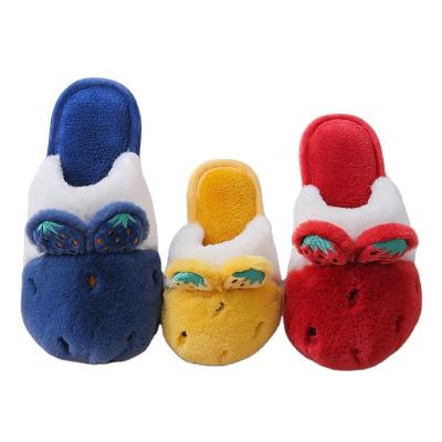 China Lightweight Warm Cotton Kids Expression Slippers Winter Boys Girl Slippers Baby Home Shoes Kids Guest Toddler Slippers Plush for sale