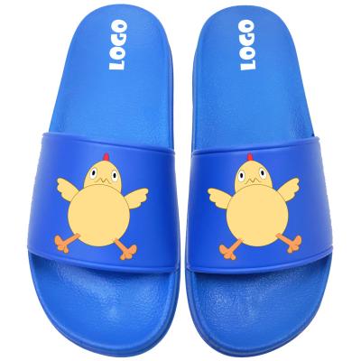 China Wholesale Fashion Trend Indoor Slide Logo Custom PVC Printing Slipper For Women Men Custom PVC Slides Slide Sandal for sale