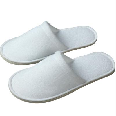 China China factory high quality white terry towel custom made cheap disposable slippers comfortable for hotel guests slipper for sale