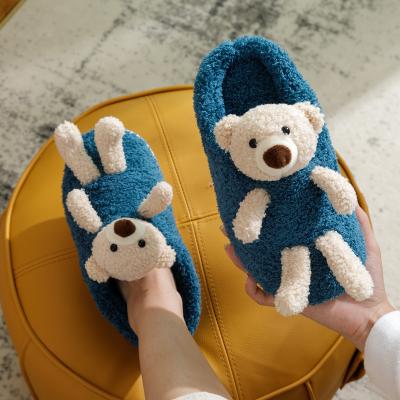 China Lightweight Free Shipping Animal Plush Slippers For Women And Ladies Fluffy Slippers With A Teddy Bear Fashion Women's Sliders Housekeeping for sale