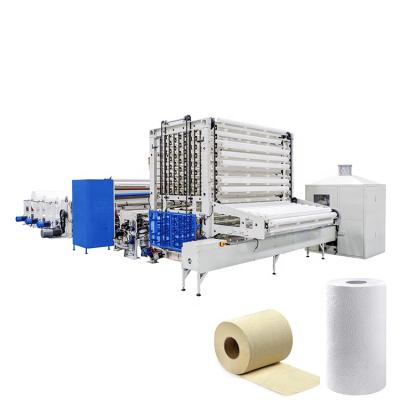 China New Design Paper Tissue Processing Machinery Lamination Kitchen Towel Toilet Tissue Manufacturing Machine for sale