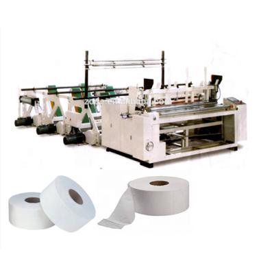 China Automatically Small Toilet Roll Paper Rewinding Embossing Making Machine Te koop