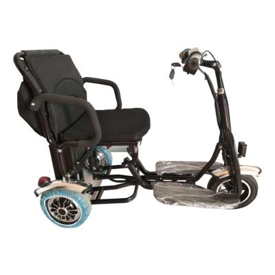 China Scooter Passenger 48V 350W Open Driving Portable Folding Electric Tricycle For Old Man for sale