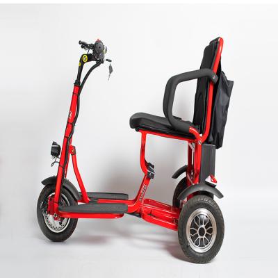 China Scooters Reversing Function 350w Lithium Battery Aluminum Alloy Folded Electric Tricycle for sale