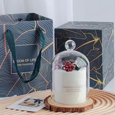 China Wedding Birthday Glass Jar Custom Aromatherapy Candle White 270g for sale