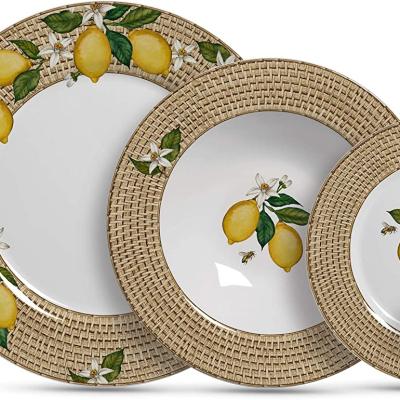 China Sustainable Factory Made Round 18pcs Dinner Set Porcelain , Germany Dinnerware Sets Porcelain , Dinnerware Set With Design for sale