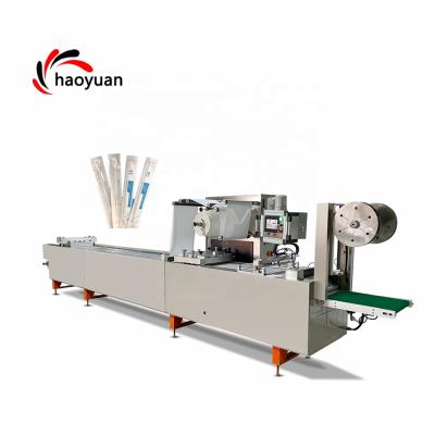 China Medical Food Haoyuan Mask Surgical Individually Mask Thermoforming Packing Machine for sale