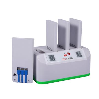 China Fast Charging Support 4 Slot Share Cell Battery Charger Box Powerbank Rent Public Phone Charging Station for sale