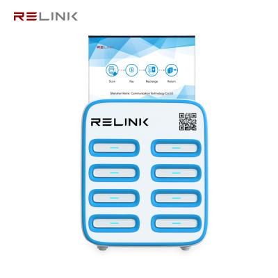 China Fast Charging Support Power Bank Mobile Phone 8 Slots Docking Shared Charging Station RElink for sale