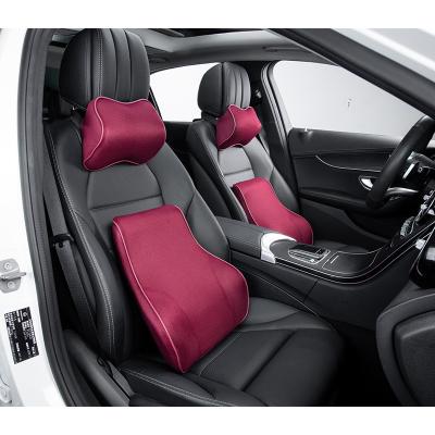 China Anti-static high quality car soft neck rest and lumbar pillow and cushion for sale