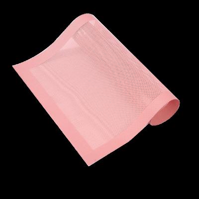 China Sustainable Premium Non-Stick Perforated Half Silicone Sheet Baking Mat For Bread Steaming Mesh Pad To Allow Flavor for sale