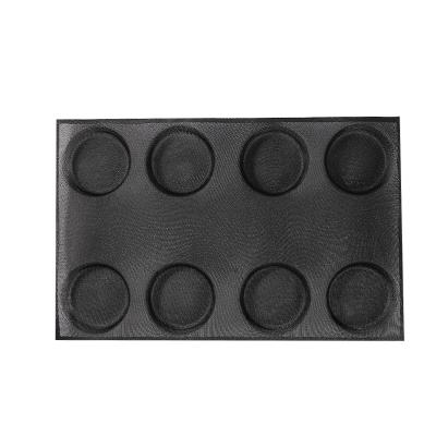 China 8 Shapes Viable Breathable Burger Hollows Perfect Jumbo Bun Silicone Baking Molds for sale