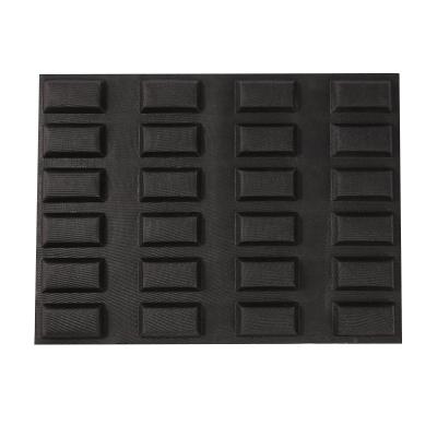 China Over 3000 PERIODS Reusable Viable 24 Mats Tray Flexipan Original Silicone Coated Fiberglass Baking Molds Perfect Indentation Rectangle for sale