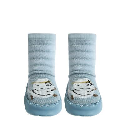 China Wholesale Breathable Cute Cotton Non-slip Bottom Shoes Lace Up Newborn Baby Toddler Floor Socks Tube Baby Sock Shoes for sale