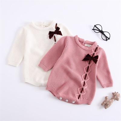 China 2018 Casual Baby Romper Autumn Winter Children's Clothing Girls Wholesale Loose Hot Sale Baby Knit Romper for sale