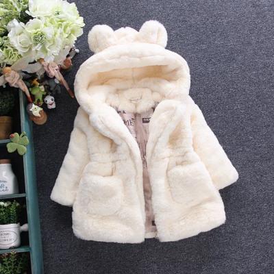 China High Quality Baby Design Warmer Coat Kids Anti-wrinkle Rabbit Ear Winter Jacket Fashionable Clothing for sale