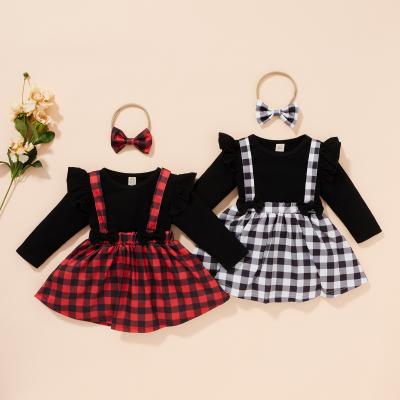 China Wholesale Anti-wrinkle New Long Sleeve Baby Clothing Sets Cotton Christmas Dress For Infants Infants Clothing Sets for sale