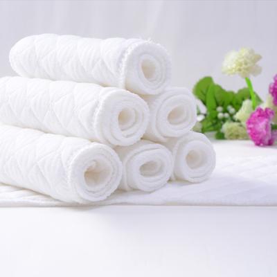 China 100% Breathable Soft 3 Layer Cotton Baby Gauze Plain Weave Diapers Padded Cloth Newborn Diapers Washable Napkin for sale