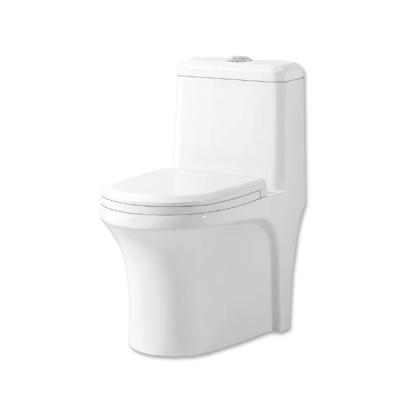 China Double-Flow Siphonic Strap WC One Piece Toilet for sale