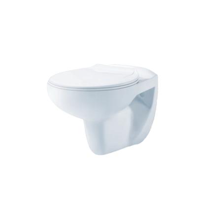 China 2014 Dual-flush water saving dual-flush system WC ceramic toilet bowl flushing wall hung toilet for sale