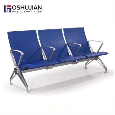 China Modern PU 3 seater polyurethane airport chair for sale