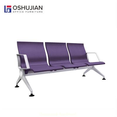 China Modern Aluminum Customer Bench PU Airport Seating Hospital Clinic Waiting Room Chair for sale