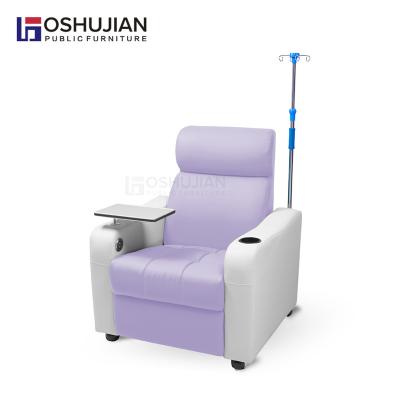 China Modern Customized Hospital Seating Solution With IV Post Medical Inpatient Transfusion Infusion Recliner Sofa Chair for sale