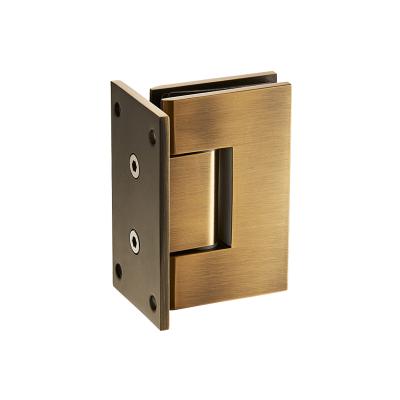 China Modern Gold Stainless Steel Bathroom Hinge Glass To Wall 90 Degree Shower Glass Door Hinge for sale