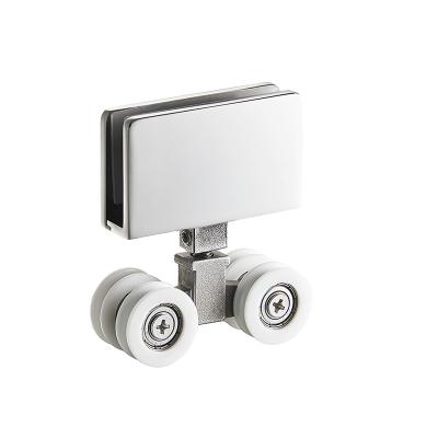 China Frameless Glass Door Hardware Durable Sliding Sliding Hanging Door Roller for sale