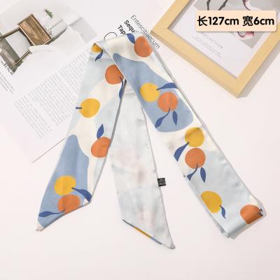 China Fashion long narrow fashion wild temperament silk scarf spring and autumn thin square scarf flutter neck scarf for sale