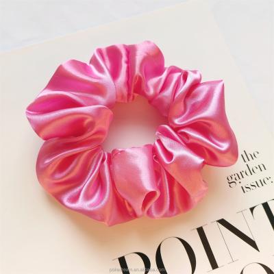 China Fashion Colorful Hair Ties Print Satin Fabric Hair Loop for sale