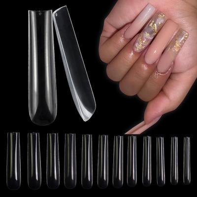 China 360Pcs/box XXXL Flexibility Extra Long Coffin Nail Tips Full Cover ABS 3XL Ballerina Square Nail Wholesale False Tips for sale