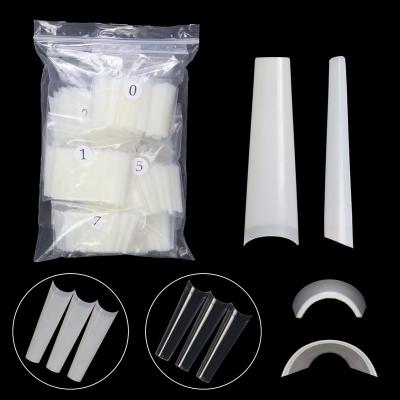 China Flexibility 500 Pcs/Long Half Traceless Nail Tips XXL Box Cover Manicure Nails Artificial Finger Tips False Nail for sale