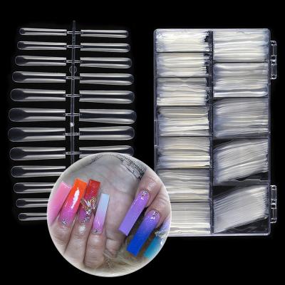 China Extra Long Flexibility Nail Tips 360pcs XXXL Ballet Full Cover 3XL False Nail Tips With Box For DIY Salon 12 Sizes for sale