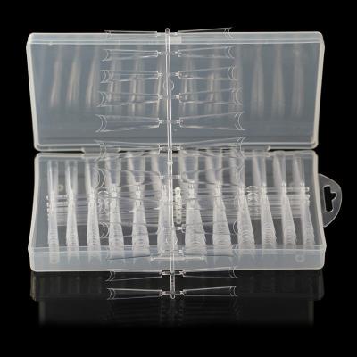 China Hot Sales 240Pcs/Box XXL Extra Long Coffin Nail Tips Crystal Traceless Clear False Tip French Deep C-Curve Flexibility Nail Tips for sale