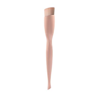 China Flat Brush Anzini single skin-color  Long handled soft bristles brush High quality flat head non marking makeup foundation make-up brush for sale