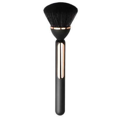 China Fan Brush Anzini High quality  luxury Black Professional makeup brush Soft and dense bristles Chinese style Loose Powder brush for sale