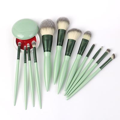 China Angular Blush Anzini 12pcs  luxury cosmetic tool high qualitySoft bristles Chinese style makeup brush set for sale