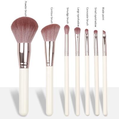 China Angular Blush anzini7pcs plastic handle makeup brushes set spot wholesale customized logo makeup brushes factory direct makeup brushes tools for sale