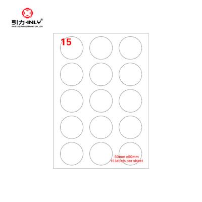 China Heat Sensitive A4 Round Sticker Circle Label Amazon Address Label Laser / Inkjet Label for sale