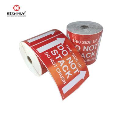 China Waterproof 500 Labels Per Roll Label 2x3 Logistic Fragile Sticker Labels Waterproof And Sticky Back for sale