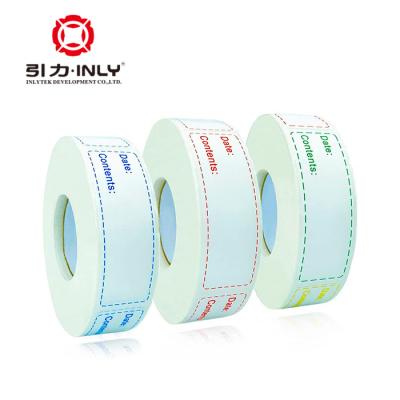 China Waterproof Dissolvable Food Labels Perfect For Glass, Metal, Plastic Reusable Containers 500 Labels Per Roll 1x2 Inch Dissolves Sticker for sale