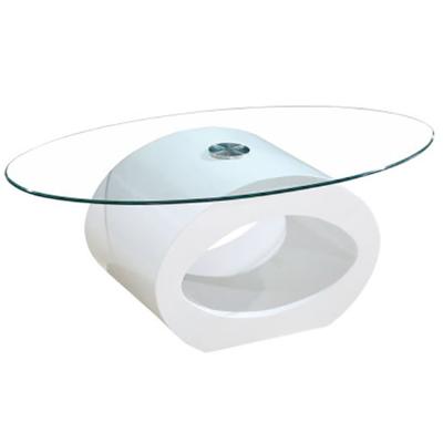 China Modern White Glassy Acrylic Stainless Side Mirror Coffee Table Living Room Modern Wooden Antique Round Durable for sale