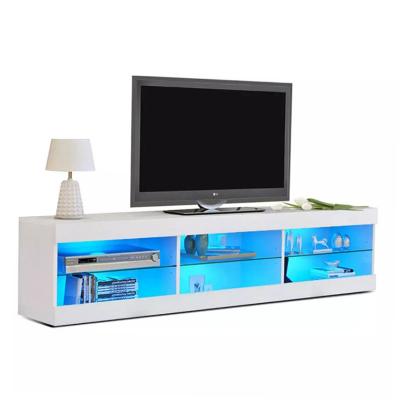 China Durable Modern Wall Mounted TV Furniture Cabinet Home Entertainment Units Black Stand 2021 New Design Living Room for sale