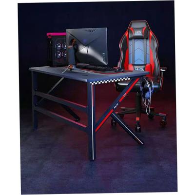 China Adjustable (Height) Gaming PC Computer Desk Led Study Writing Desktop Remote Control Table Student Sit Standing Industrial Style for sale