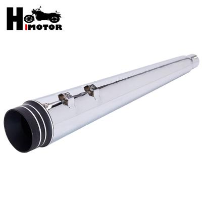 China 4 Inch Q235 Megaphone Slip On Slip On OEM Muffler Motorcycle Exhaust Chrome Device For 95-16 Touring for sale