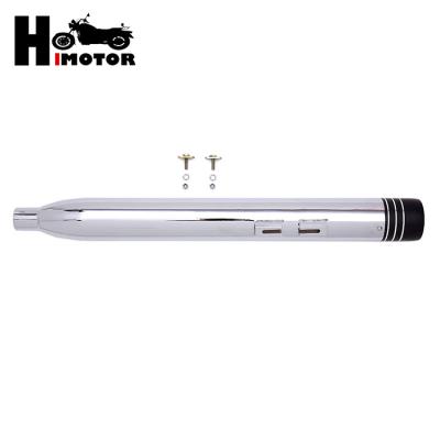 China Q235 HiMotor super weld chrome slip on exhaust pipe for harley touring models 95 motorcycle performance rear muffler for sale