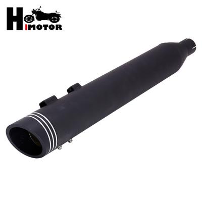 China Q235 Factory Supply Metal Heel Guard Black Slip On Motor Bike Exhaust Muffler For Touring Models for sale