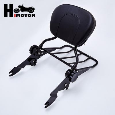 China Wholesale Q235 Black Detachable Passenger Backrest Pads For Harley Motorcycle 09-15 Touring Models for sale